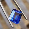 12 Cts Heated Ceylon Blue Sapphire Emerald Cut Certified Loose Gemstone