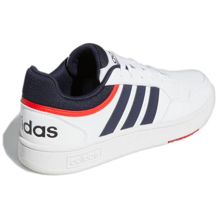 Adidas Hoops 3.0 Low White Vivid Red Men Sneakers Cloud-White Legend-Ink GY5427