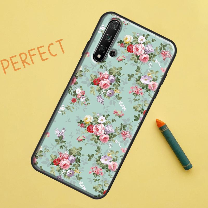 

Floral Chic Roses Tulips Garden For Huawei Nova 10 9 SE 11 Pro 12i 11i 8i Y60 Y70 Y90 Y61 Y91 Y72 Y73 P20 P40 P30 Lite Case Nova 9 SE