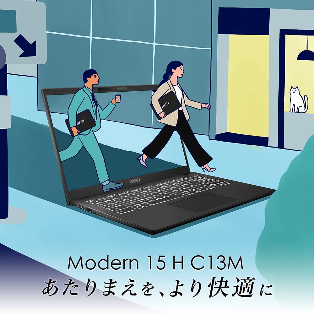 I9 High Power and Large MSI Business Laptop 16GB 1TB Inch Core Windows 11 Home [Core Installed, Screen] Modern15H, Memory, SSD, 15.6 FHD, i9-13900H,