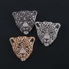 Retro Hollow Rhinestone Collar Pins Male Ornaments Leopard Brooch Rhinestone Brooch Men Badges