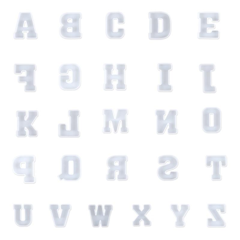 Alphabet Silicone Casting Mould Resin Letter Mold Keychain Pendant Capital Table Ornament Epoxy Mold DIY Jewelry Craft