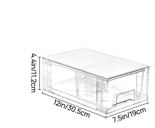 

1/2pcs Large Acrylic Storage Boxes - Stackable, Easy To Assemble Kitchen Food, Seasoning, Snack, and Spice Organizer