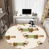 1pc Dachshund Sweater Pattern Chair Carpet for Office Non Slip, Machine Washable Rug for Office, Room Holiday Decor for Christmas, Birthday Polyester
