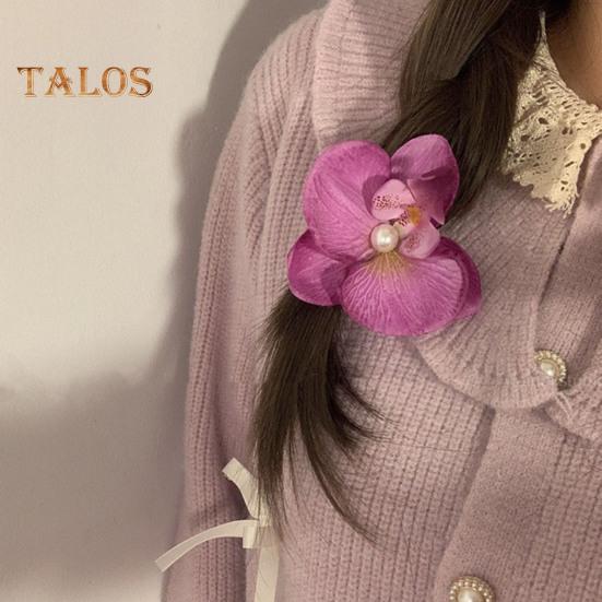 Women Hair Clip 3D Flower Decor Strong Grip Bang Hair Pin Photo Shoot Flower Styling Hairpin Hair Accessories