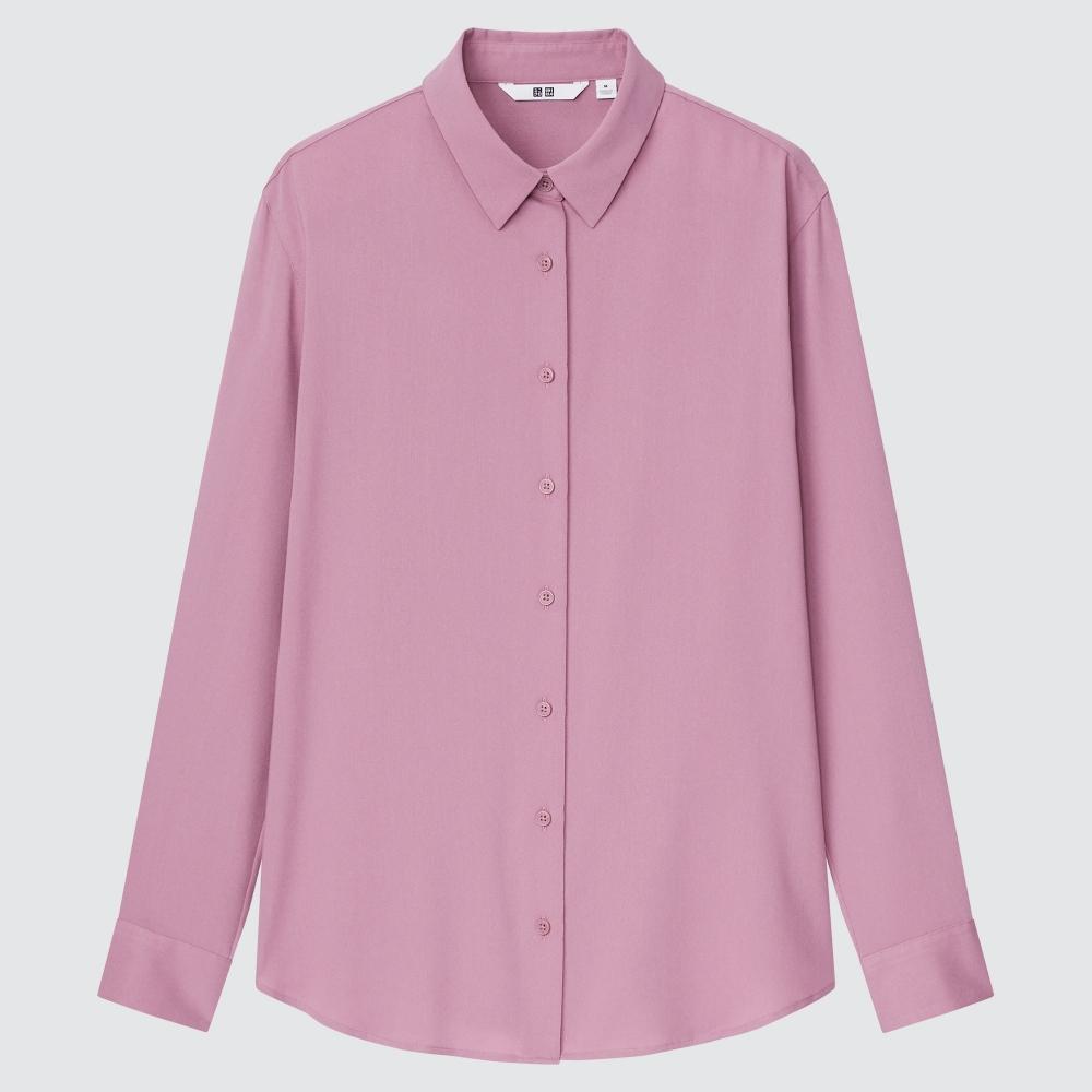 Chemisier Manches Longues Col V UNIQLO - Taille S - Rayonne - Neuf Avec étiquettes