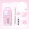 Lucky Omamori Exam Pencil Set Kawaii Retro Japanese 2B Mechanical Pencils for Test Prep with Refills Student Writing Supplies