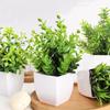 New Fake Potted Flowers Bonsai Table Decor Artificial Flower False Plants Potted Ornaments Home Garden Decor
