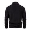 Men's Fall Winter Half-Zip Mock Neck Sweatshirt, Color Loose Fit Thick Pullover Top