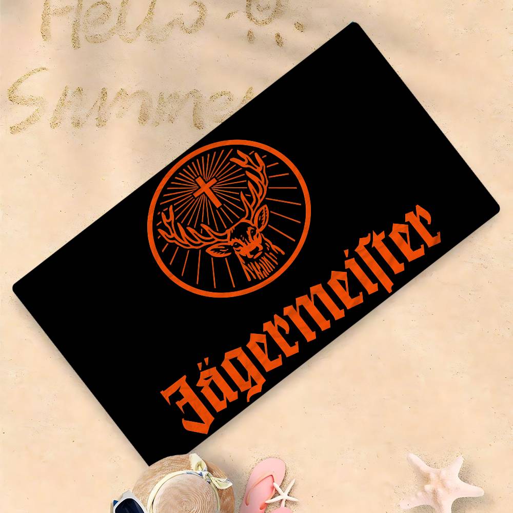 Fashion Drinks J-Jagermeister Microfiber Printed Beach Towel Mountain Climbing Yoga Beach Swimming Running Absorbent Soft Towel