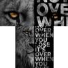 Black Lion with Inspirational Words Wall Canvas Art Painting Posters And Prints On Canvas Art Picture for Living Room Home Decor