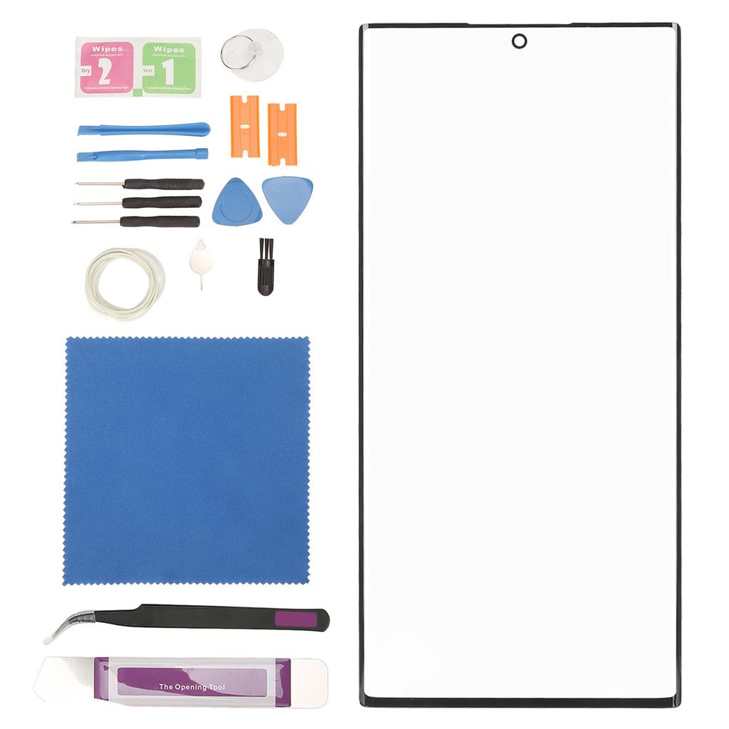 Phone Front Screen Black with Professional Tools Phone Front Outer Screen Glass Cover for Galaxy