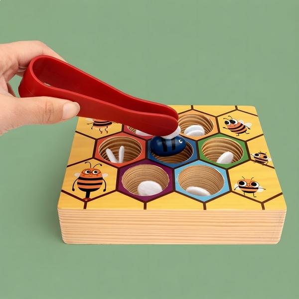Hive of Bees To Associate Pliers Classification Colors Montessori Game