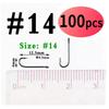 100pcs #16 - #4/0 Aberdeen Long Shank Fine Wire Fishhook Saltwater Freshwater Fishing Hooks Sabiki Rig Streamer Fly Hooks