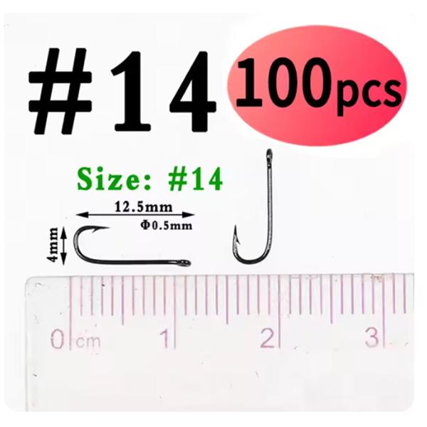 100pcs #16 - #4/0 Aberdeen Long Shank Fine Wire Fishhook Saltwater Freshwater Fishing Hooks Sabiki Rig Streamer Fly Hooks