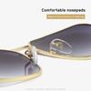 New Fashion Metal Frame Sunglasses for Men Women UV400 Protection Classic Double Beam Driving Glasses Outdoor Gafas De Sol