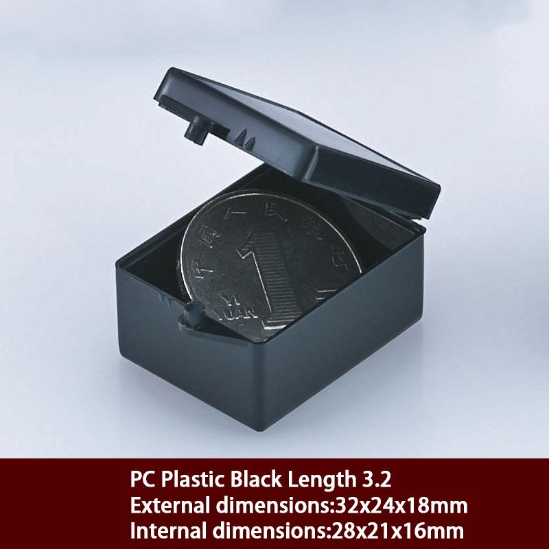 

Black Plastic Box Waterproof Light Blocking Electronic Engineering Storage Box Household Medicine Water Injection Packaging Box 1Pcs