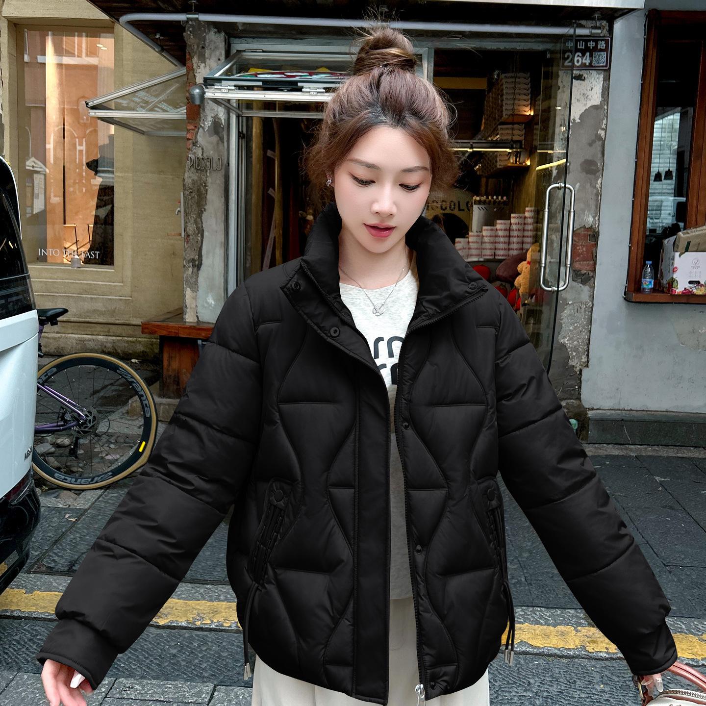 

Women’s Short Quited Windproof Thicken Warm Winter Jacket M чёрный