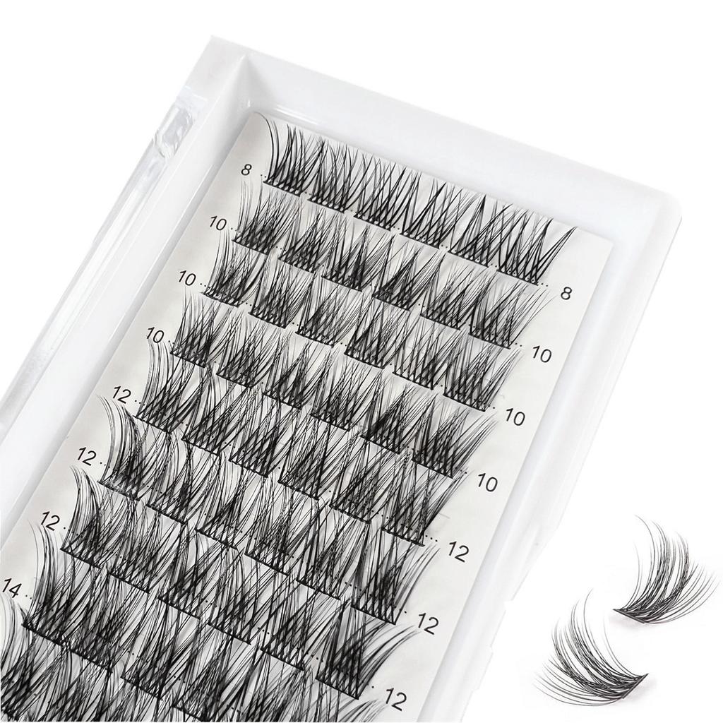 Natural Soft Self-Grafting Single-Cluster Segmented False Eyelashes Diy Eyelashes