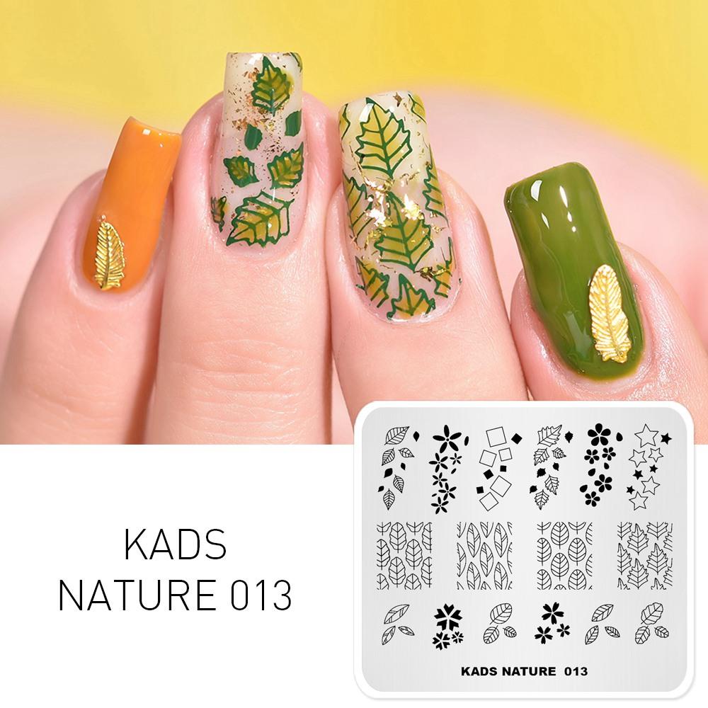 kads Nail Art Stamping Plates 63 Designs Nature Series Nail Template Stencil Plates for Nail Salon