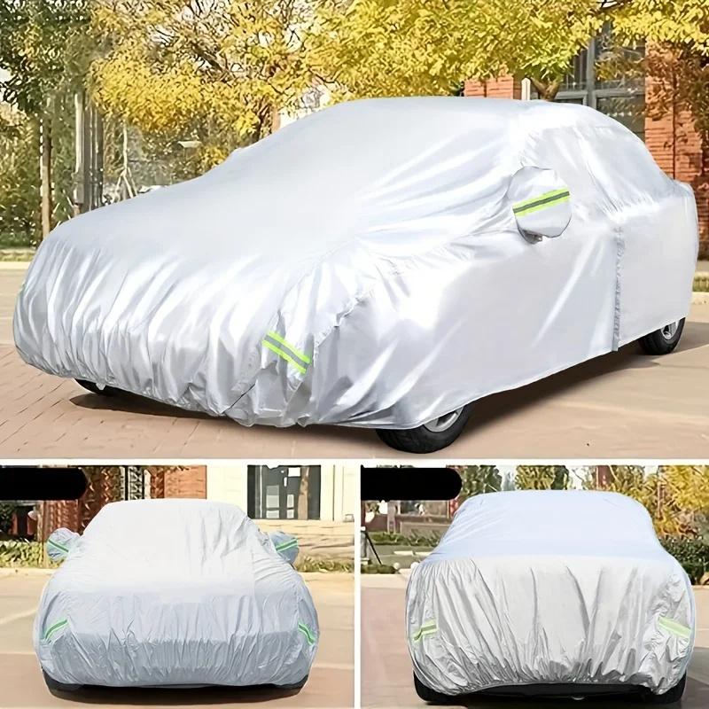 Car Cover Full Waterproof Outdoor All Weather UV Protection Sun Rain Snow Dustproof Universal Fit Outdoor Waterproof Car Covers UV Car Accessories
