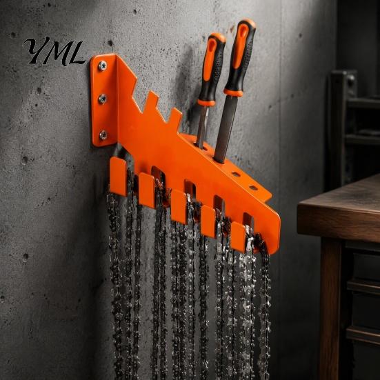 Heavy Duty Garage Hook Chainsaw Holder Wall Mount Hanger, Metal Storage Rack with Contoured Cradle, Bracket for Garage, Workshop & Tool Shed, Mounting