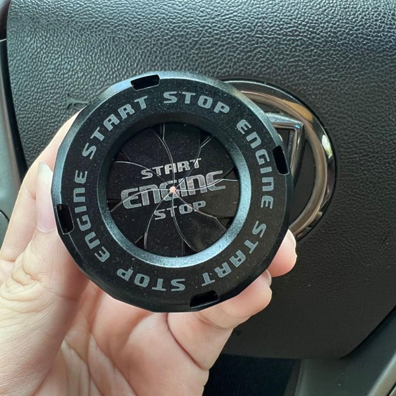 Upgrades Car Engine Start Stop Button Rings ABS Switch Protector Cover for Enhances Safety In Schools Offices & Family