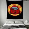 Among Us Wall Tapestry Aesthetic Wall Hanging Printed Fabric Blanket Decorative Tapestries for Bedroom Living Room Home Decor