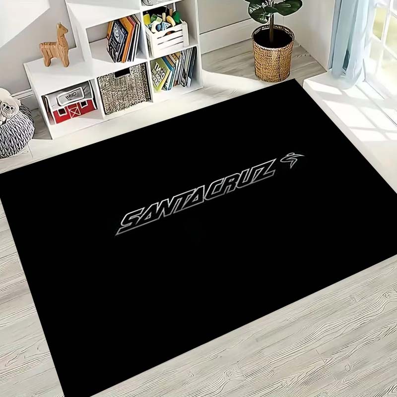Santa Cruz rugs and mats, mountain bike bedroom decor, machine washable mats, holiday decorations available by custom.