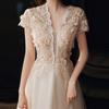 Banquet Evening Dress Women's 1011 New Long Sexy Host Champagne Fairy Fantasy Mori Evening Dress Skirt