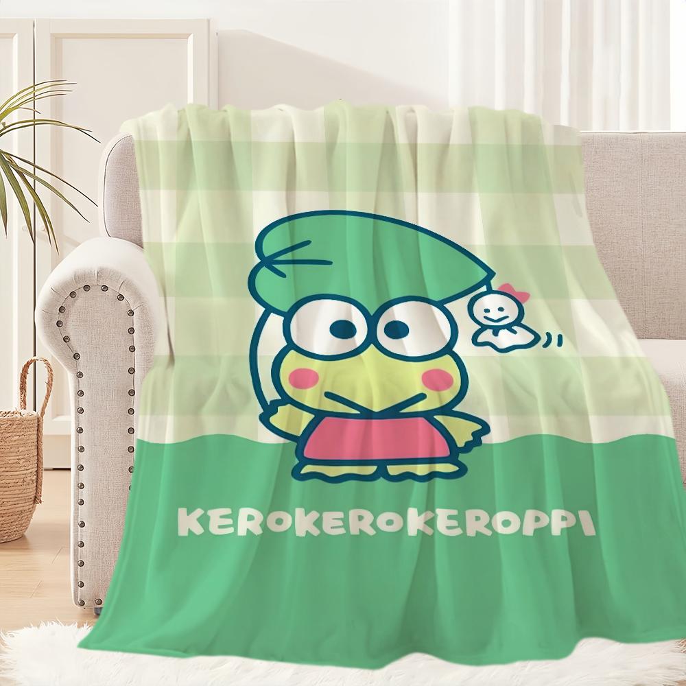 Милый лягушонок K-Kero K-Kero K-Keroppi Плед Плюшевый для сна Диван Коврик для гостиной Теплый Офис Спальня День рождения Дом Путешествия Детские подарки 30x40in