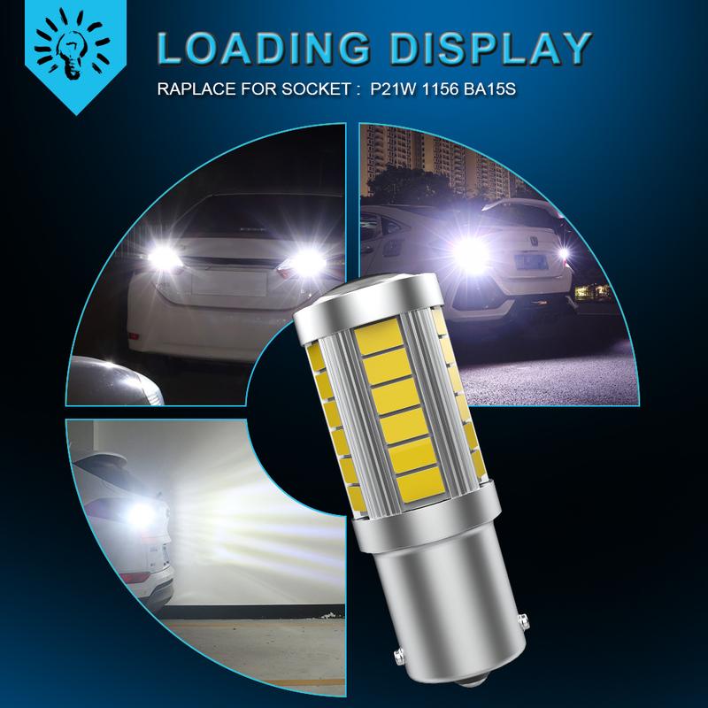 2x 1156 BA15S P21W LED Car Light Backup Reverse Day Running Bulb Super Bright High Power For Mini Cooper R50 R53 R52 R60 R61