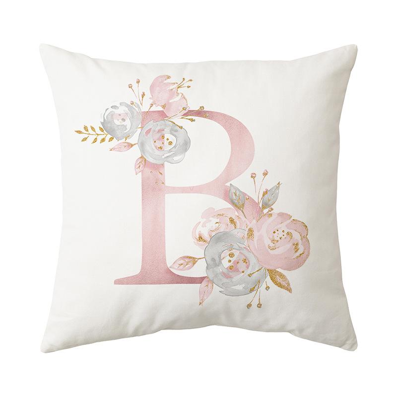 26 Letter Printed Cushion Cover Modern Simple Home Sofa Decoration Cushion Cover Bedroom Cushion Cover