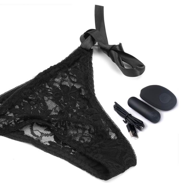 Wireless Remote Bullet Vibrator with Lace Panties - Rechargeable and Portable AV Pleasure Device for Women