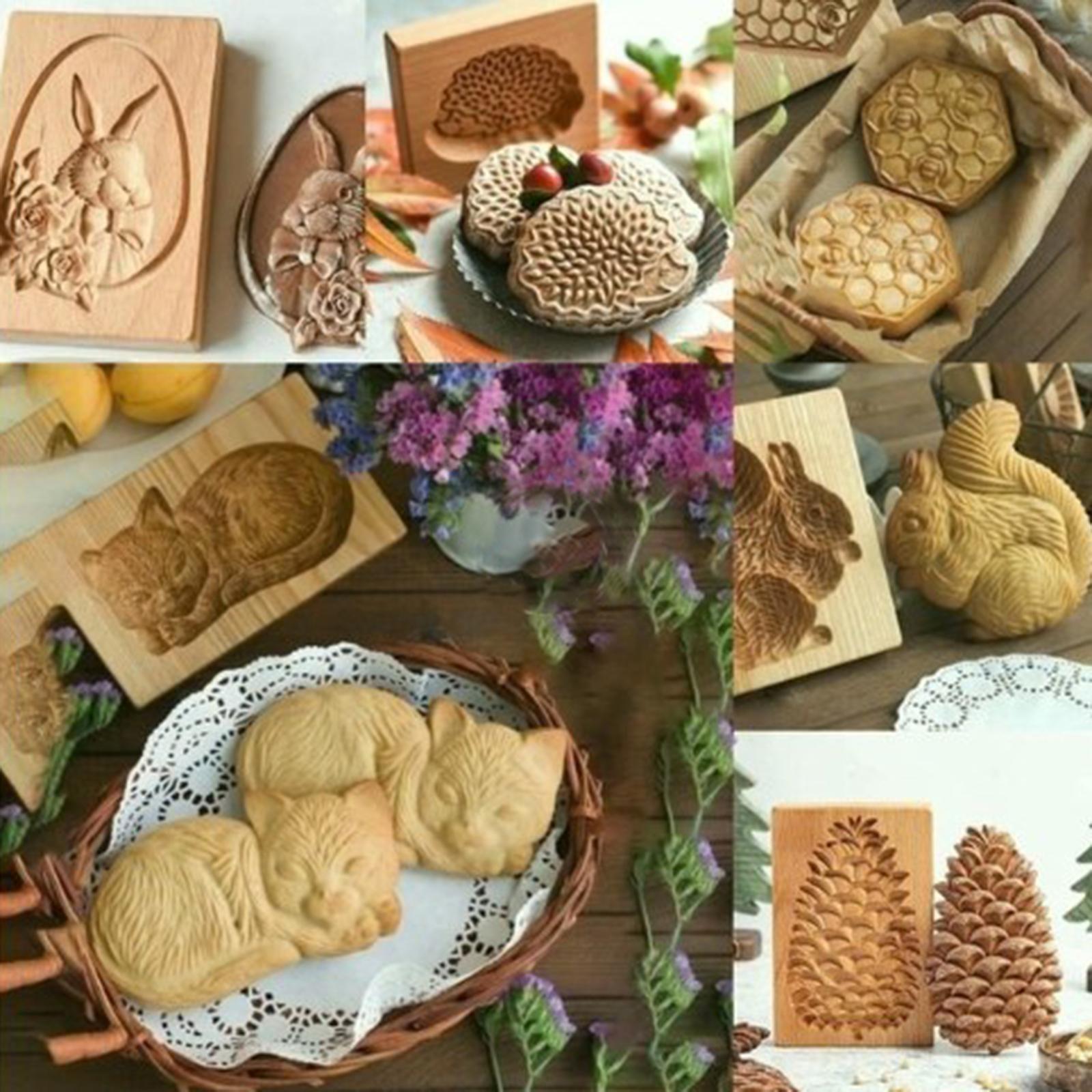 Формы для тиснения печенья Деревянные формы для печенья Пресс-форма для печенья Инструменты для выпечки Type 1