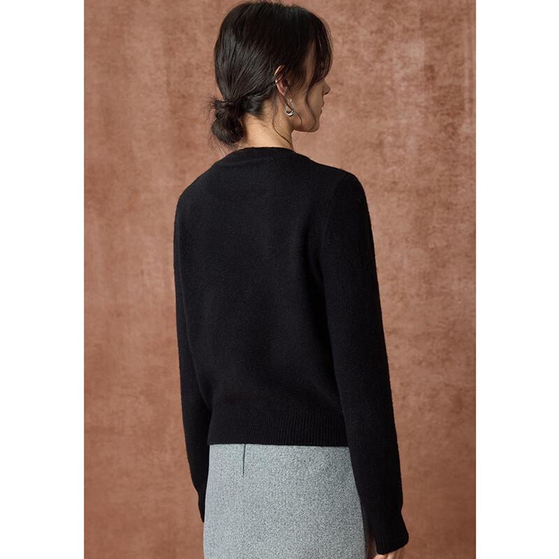 French Style Puppy Jacquard Knit Sweater