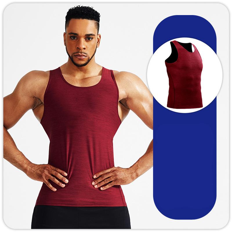 Running Tank Tops Men's Jogging Sleeveless Vest Sports Compression Jerseys Quick Drying Tank Tops Weight Training Singlet