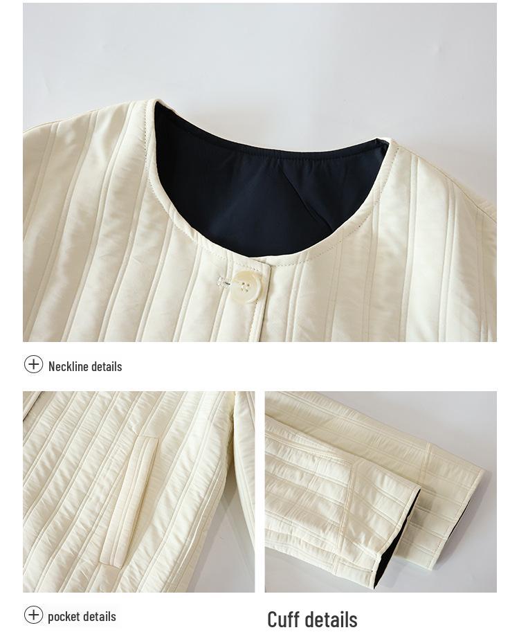 Plus Size Women's Round Neck Cotton Shawl Cardigan with Vertical and Bubble Stripes