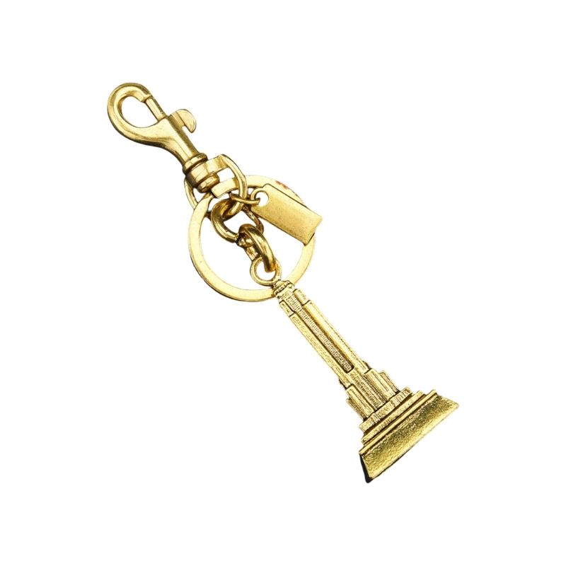 

Vibrant Cherry Tower Keychain Colorful Sturdy Alloy Fashion Accessory Stylish Bag Hanging Ornament For Bags Gifts золотий