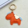 Horse Keychain Imitation Leather Cartoon Design Year of Horse Key Chain Bags Phones Cars Versatile Accessories