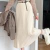 Navava Daily Simple Banding Pleats Knit Skirt Ns412