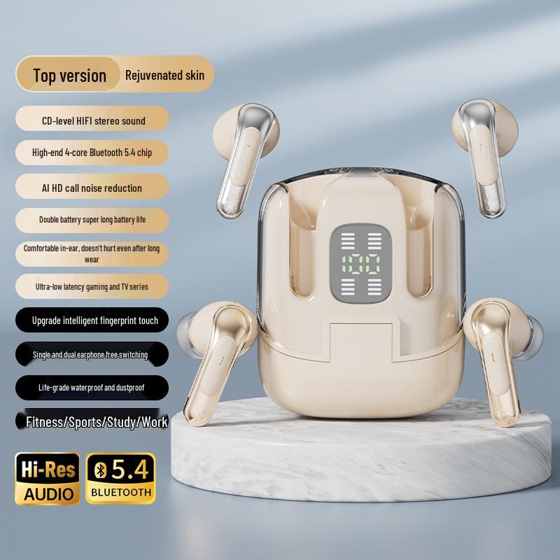 Q76 Dual In-ear Wireless Bluetooth Headset - Long Battery Life, High Sound Quality, Four-in-One Design