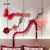 Wedding Room Decoration Set: Banners, Bride & Groom Bedside Backdrops, Background Wall Décor, Wedding Gift for Bedroom & Living Room