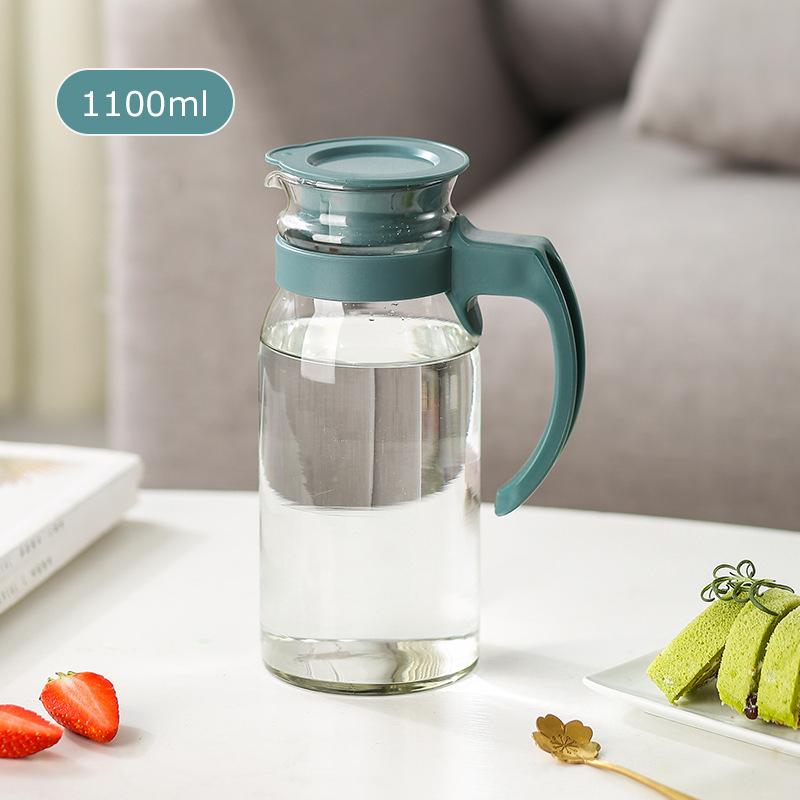 Glass Water Kettles Large Capacity with Lid and Handle Juice Tea Milk Kettles Pitcher Distributeur Beverage Dispenser Water Pot