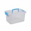 PP Storage Box, Transparent Organizer with Lid, Handheld Desktop Container,