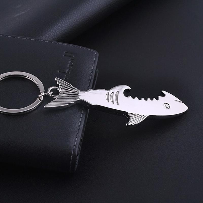Žraločí klíčenka Otvírák na láhve Ryba Pivo Otvírák na láhve Přívěsky na klíče na tašku Klíče od auta Příslušenství Klíčenka Šperky Dárky