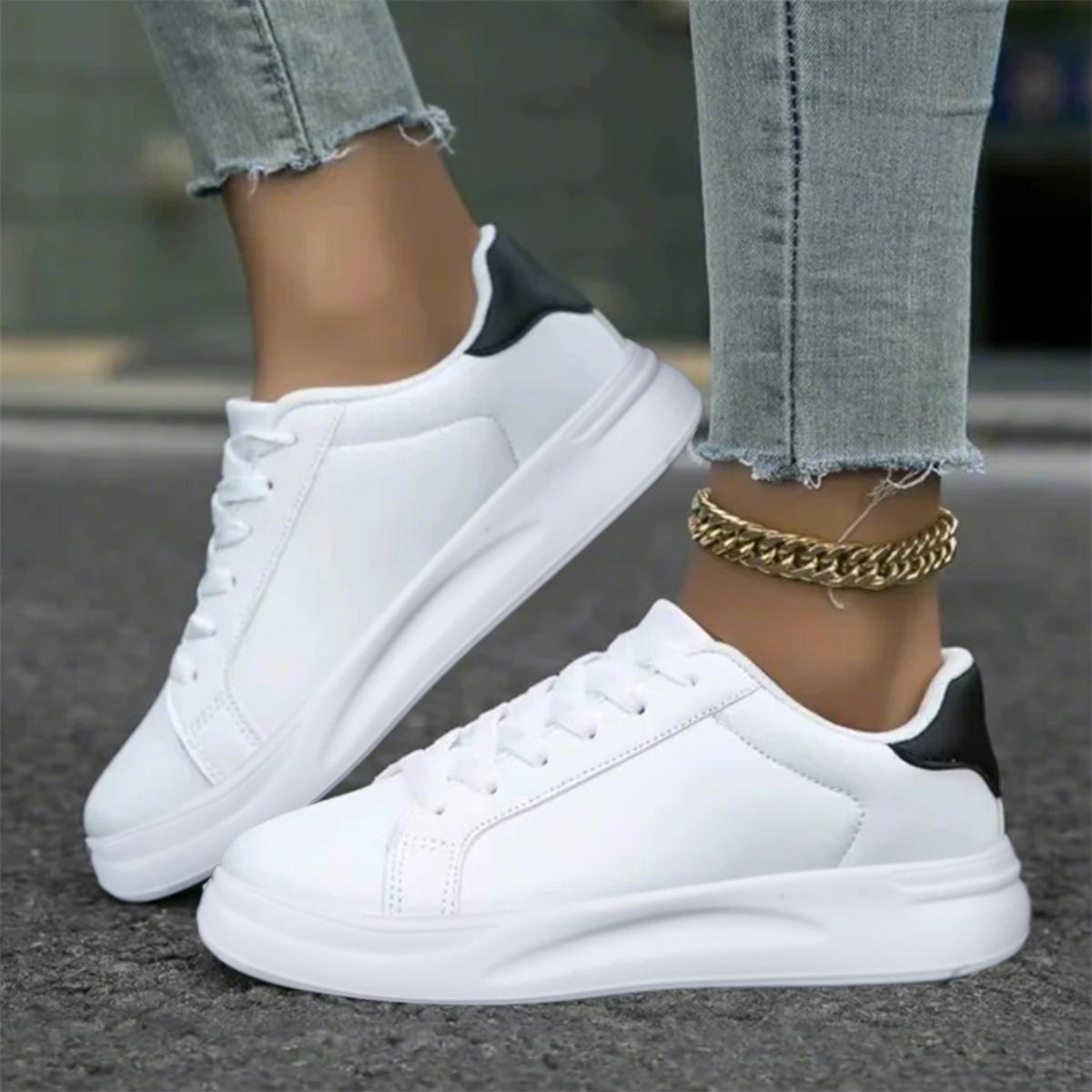 

Белые туфли большого размера мужские и женские осенние кожаные водонепроницаемые повседневные спортивные туфли молодежные повседневные кеды 45