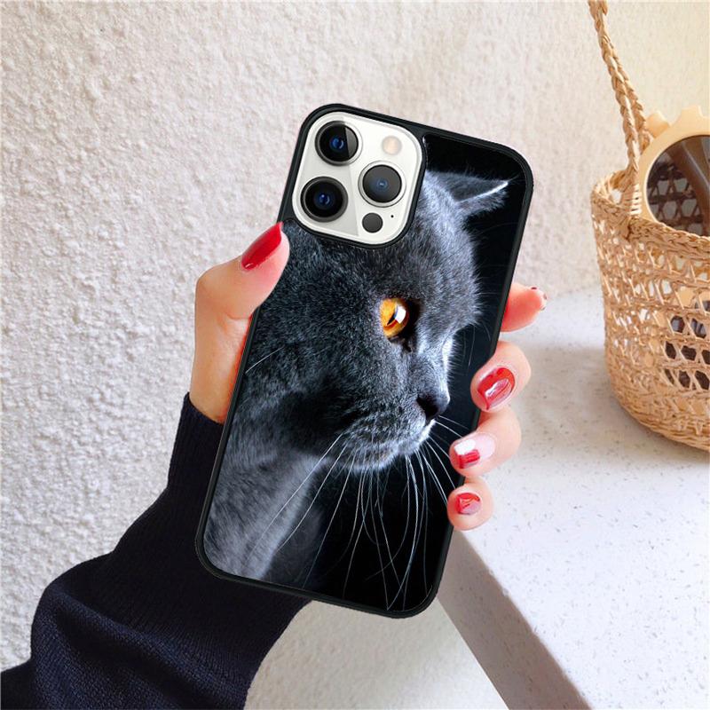 British shorthair cat Phone Case for iPhone 17 Air 16 PRO MAX 15 14 PLUS 11 12 13 Back Cover Fundas Shell