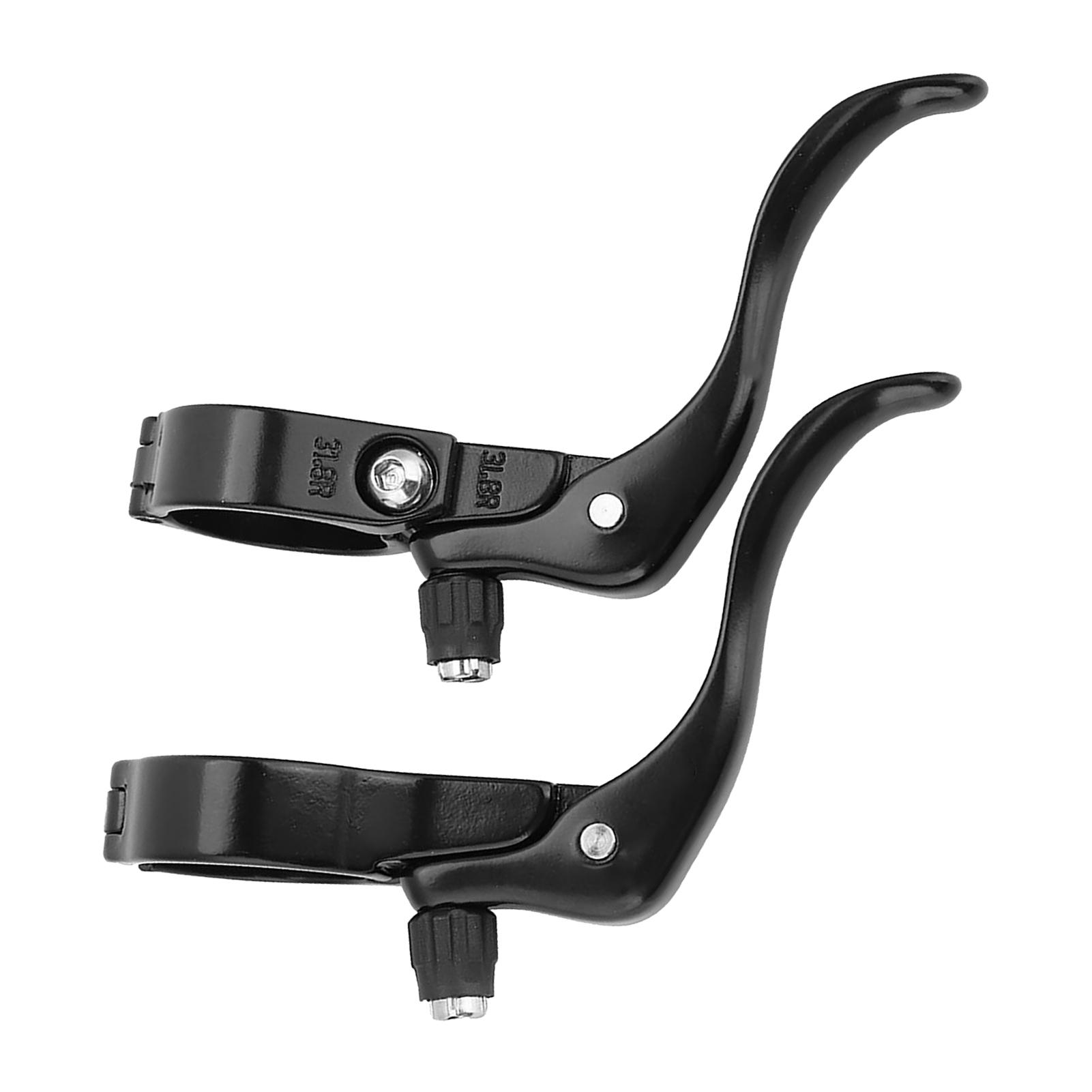 1 Pair Lightweight Aluminum Alloy Road Bike   Brake Lever Set 31.8mm Accessory(Black)