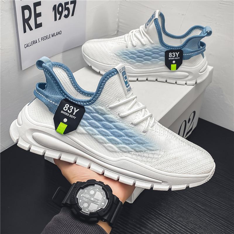 

New men s shoes spring and summer breathable fly-woven mesh shoes men s casual sports running coconut shoes 44